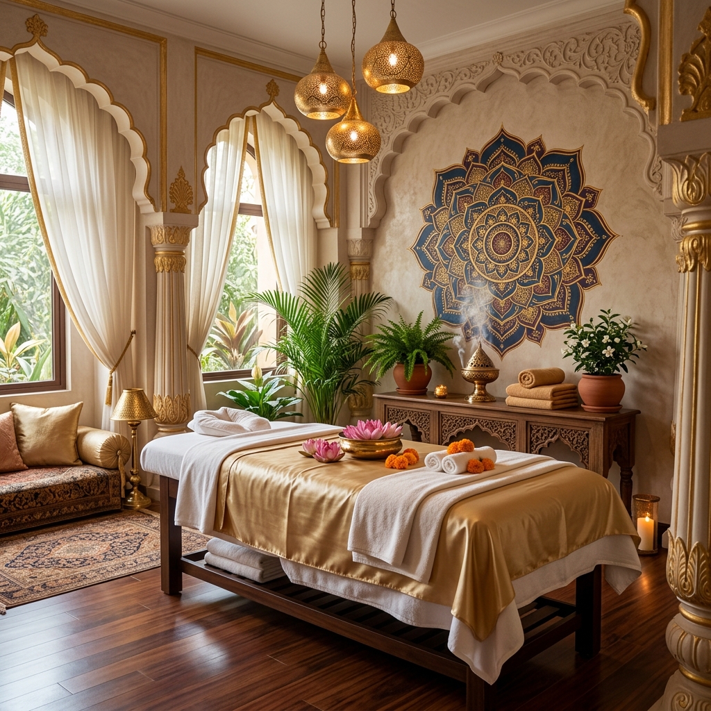 Luxury spa room at Vedic Premium Spa Gandhinagar