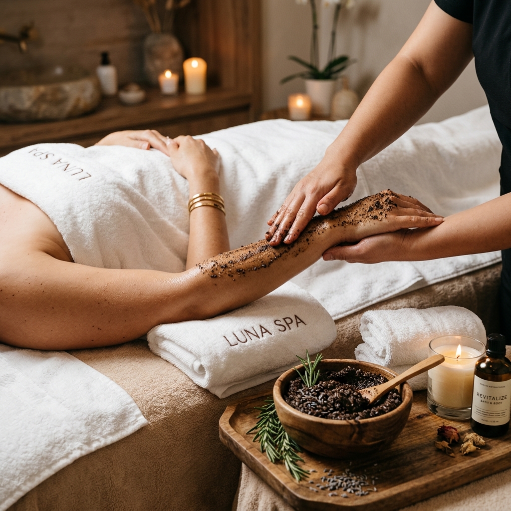 Luxury body scrub treatment