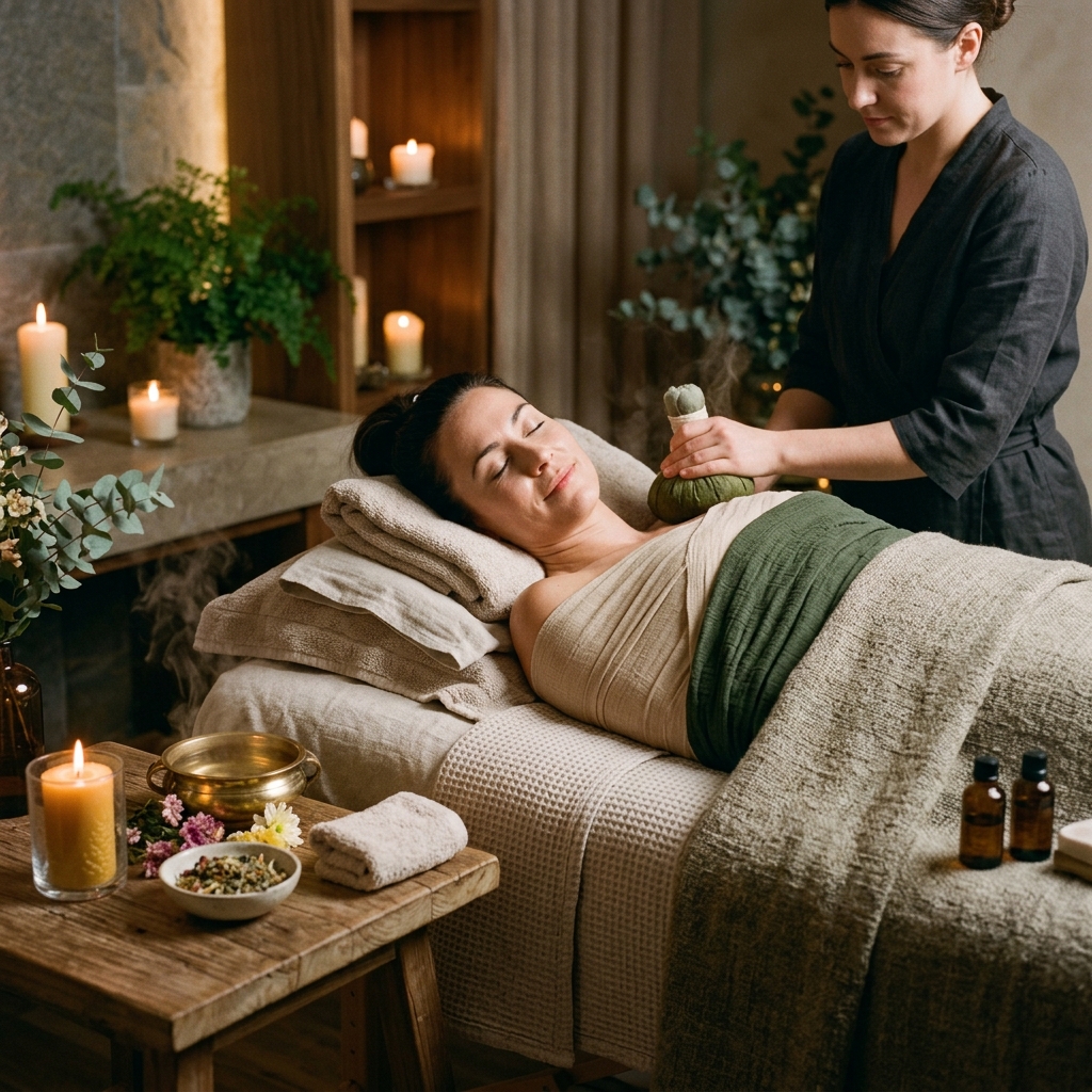 Body wrap therapy session